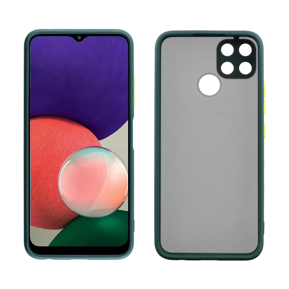 LIME HARDSHELL FUSION ΘΗΚΗ REALME C25/C25S 6.5in  FULL CAMERA PROTECTION GREEN WITH YELLOW KEYS - Image 6