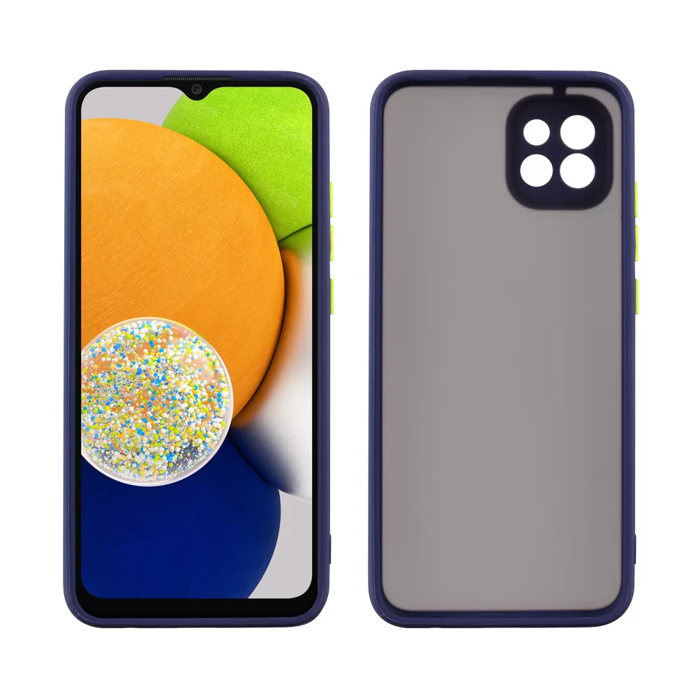 LIME HARDSHELL FUSION ΘΗΚΗ SAMSUNG A03 A035 6.5in  FULL CAMERA PROTECTION BLUE WITH YELLOW KEYS - Image 6
