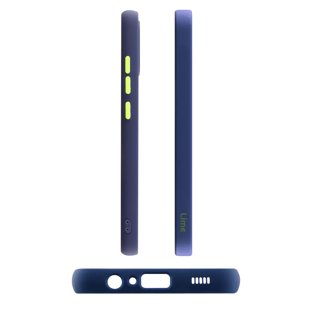 LIME HARDSHELL FUSION ΘΗΚΗ SAMSUNG A03 A035 6.5in  FULL CAMERA PROTECTION BLUE WITH YELLOW KEYS - Image 3