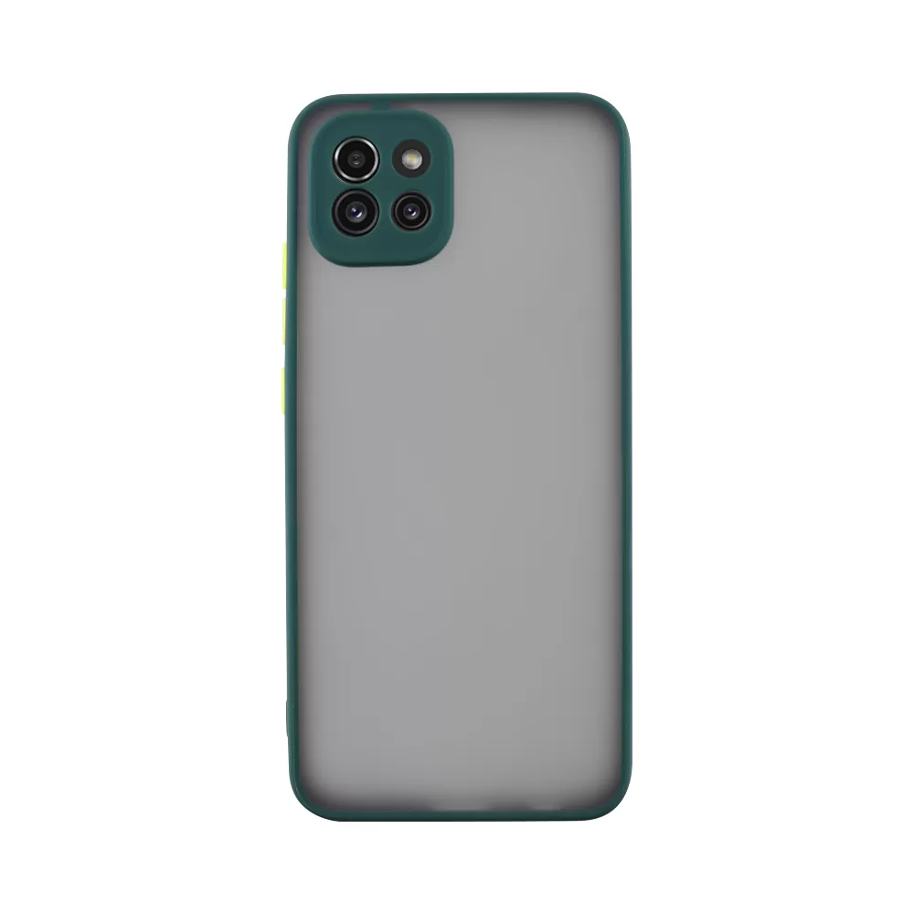 LIME HARDSHELL FUSION ΘΗΚΗ SAMSUNG A03 A035 6.5in  FULL CAMERA PROTECTION GREEN WITH YELLOW KEYS - Image 7