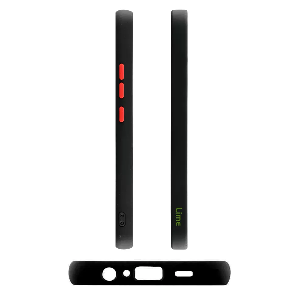 LIME HARDSHELL FUSION ΘΗΚΗ SAMSUNG A04s A047/A13 5G A136U 6.5in  FULL CAMERA PROTECTION BLACK WITH RED KEYS - Image 3