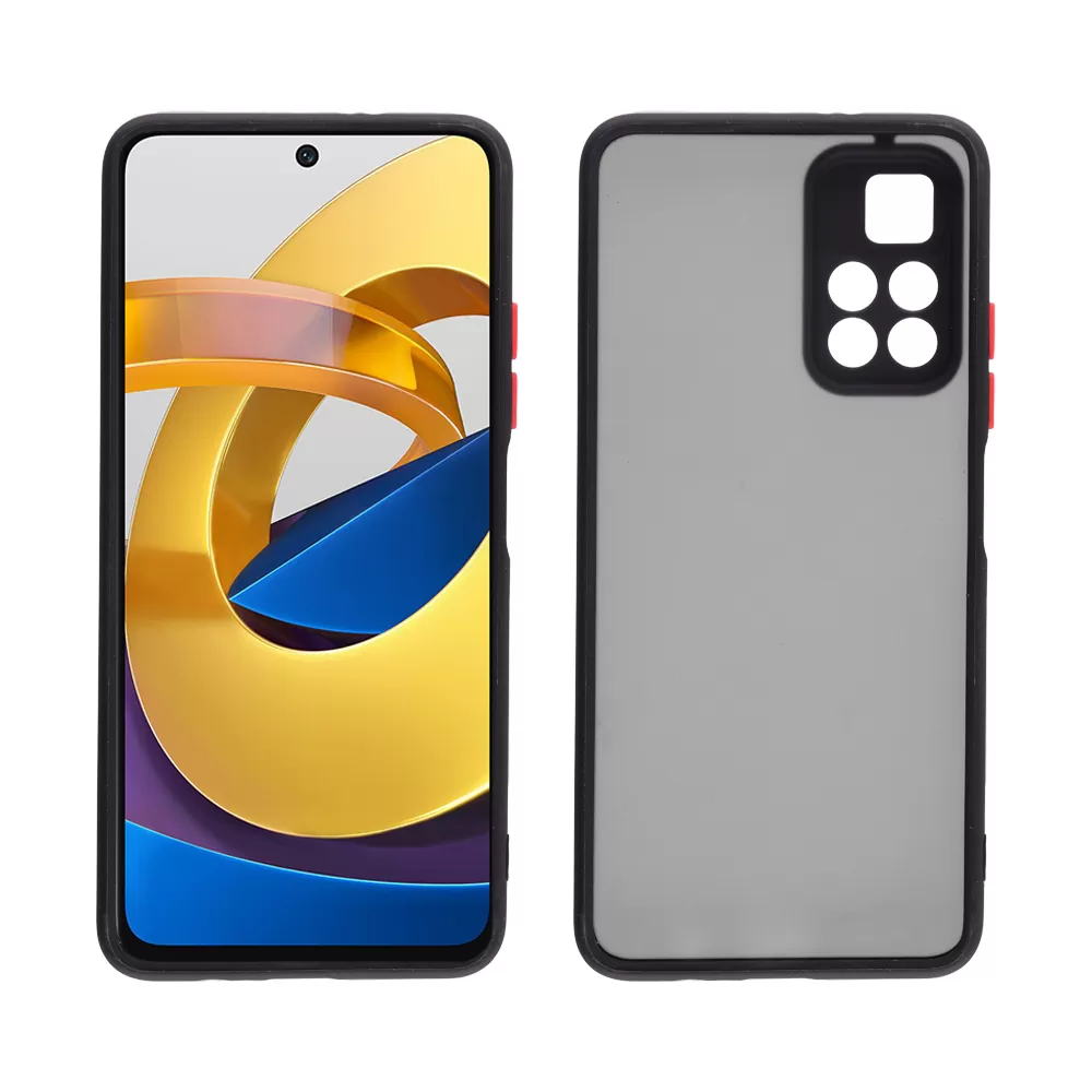 LIME HARDSHELL FUSION ΘΗΚΗ XIAOMI POCO M4 PRO 5G/REDMI NOTE 11T 5G 6.6in  FULL CAMERA PROTECTION BLACK WITH RED KEYS - Image 6
