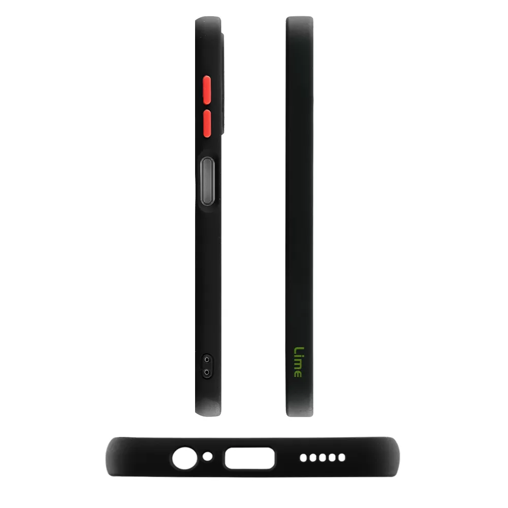 LIME HARDSHELL FUSION ΘΗΚΗ XIAOMI POCO M4 PRO 5G/REDMI NOTE 11T 5G 6.6in  FULL CAMERA PROTECTION BLACK WITH RED KEYS - Image 3