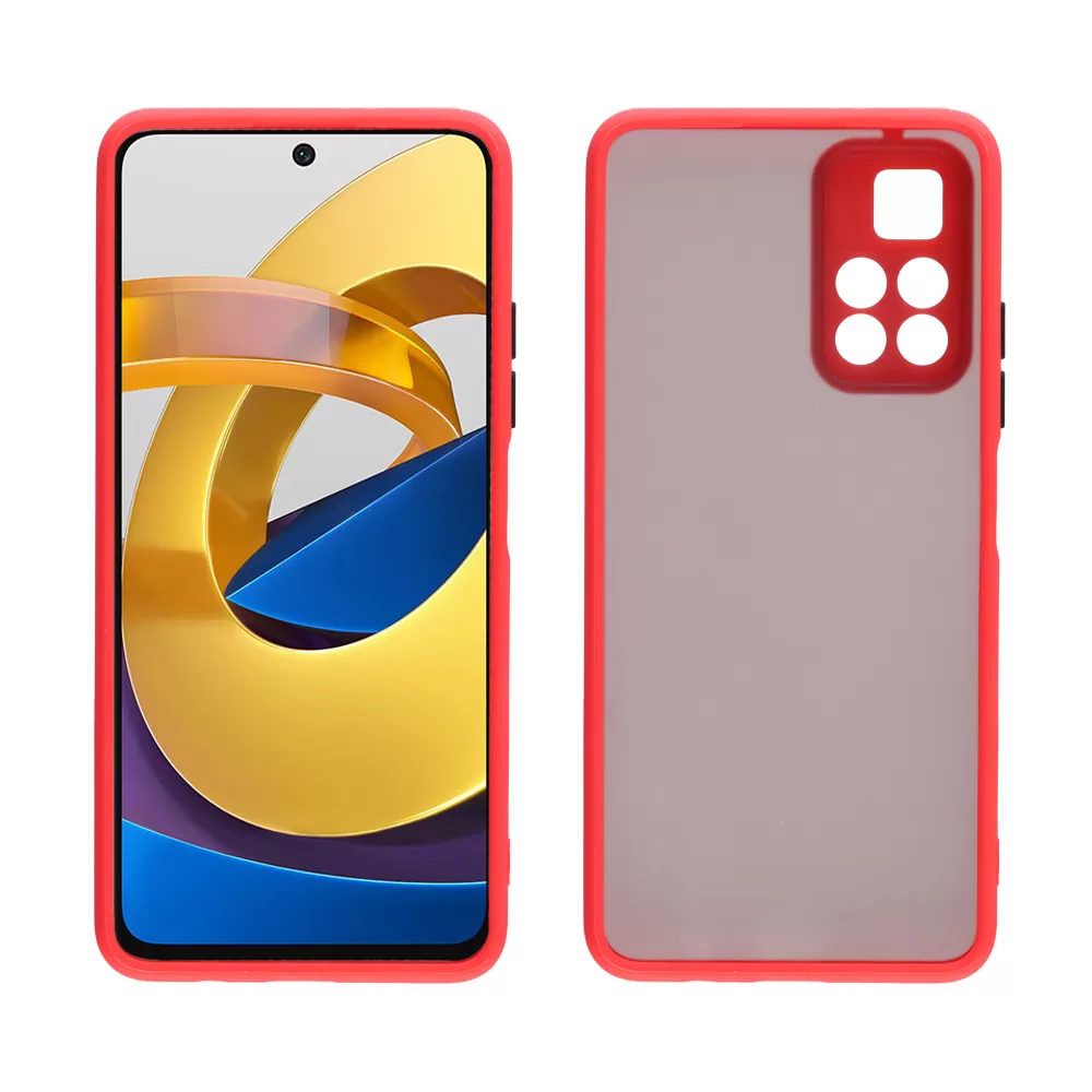 LIME HARDSHELL FUSION ΘΗΚΗ XIAOMI POCO M4 PRO 5G/REDMI NOTE 11T 5G 6.6in  FULL CAMERA PROTECTION RED WITH BLACK KEYS - Image 6