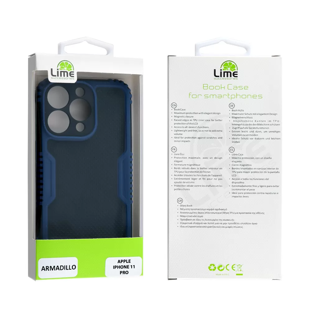 LIME ARMADILLO ΘΗΚΗ IPHONE 11 PRO 5.8in  FULL CAMERA PROTECTION BLUE - Image 2