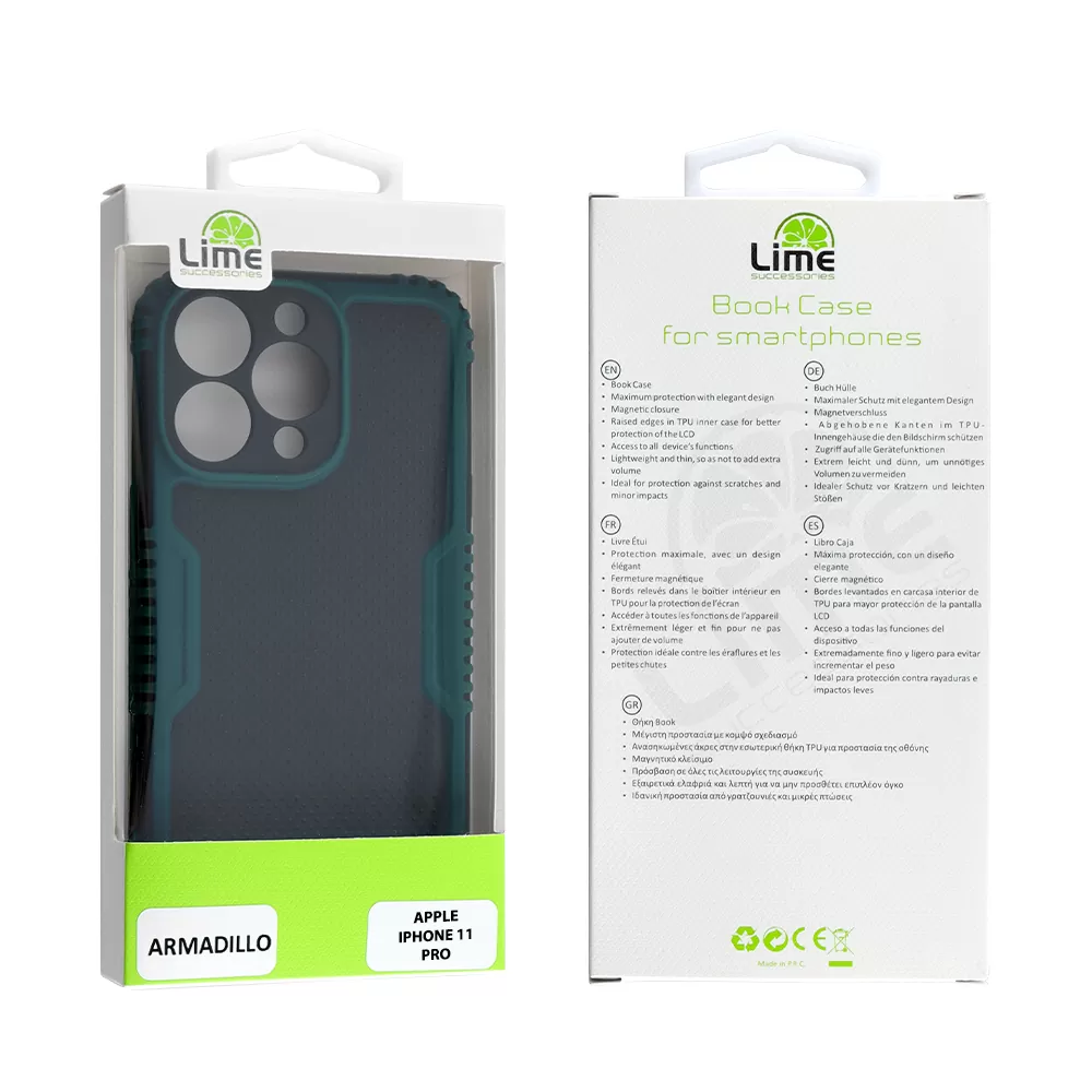 LIME ARMADILLO ΘΗΚΗ IPHONE 11 PRO 5.8in  FULL CAMERA PROTECTION GREEN - Image 2