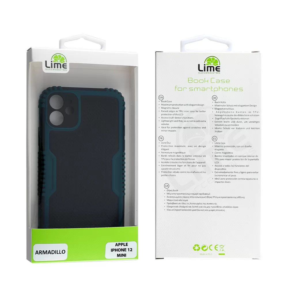 LIME ARMADILLO ΘΗΚΗ IPHONE 12 MINI 5.4in  FULL CAMERA PROTECTION GREEN - Image 2