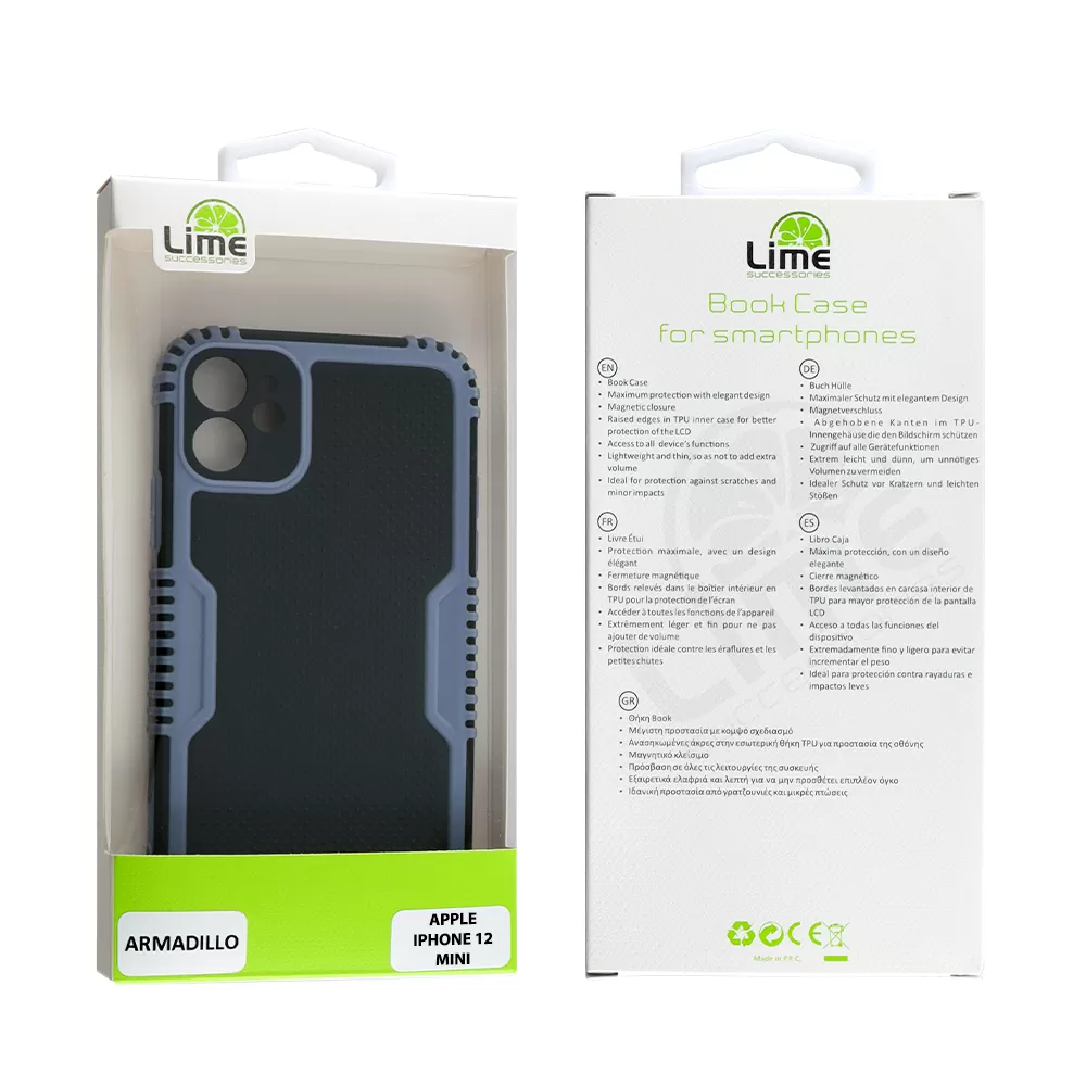 LIME ARMADILLO ΘΗΚΗ IPHONE 12 MINI 5.4in  FULL CAMERA PROTECTION AIR FORCE BLUE - Image 2