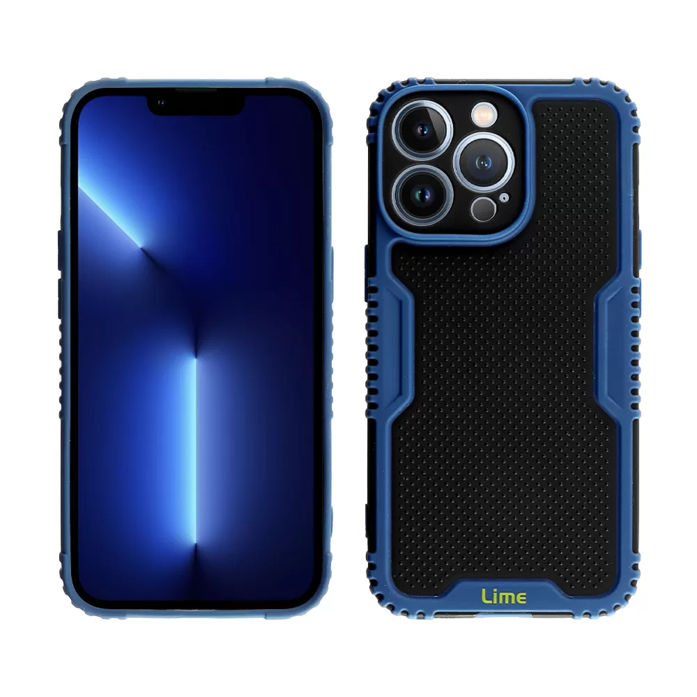 LIME ARMADILLO ΘΗΚΗ IPHONE 13 PRO 6.1in  FULL CAMERA PROTECTION BLUE - Image 4