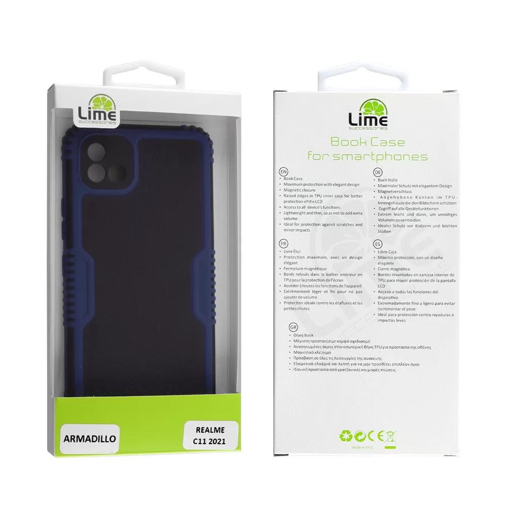 LIME ARMADILLO ΘΗΚΗ REALME C11 2021 6.52in  FULL CAMERA PROTECTION BLUE - Image 2