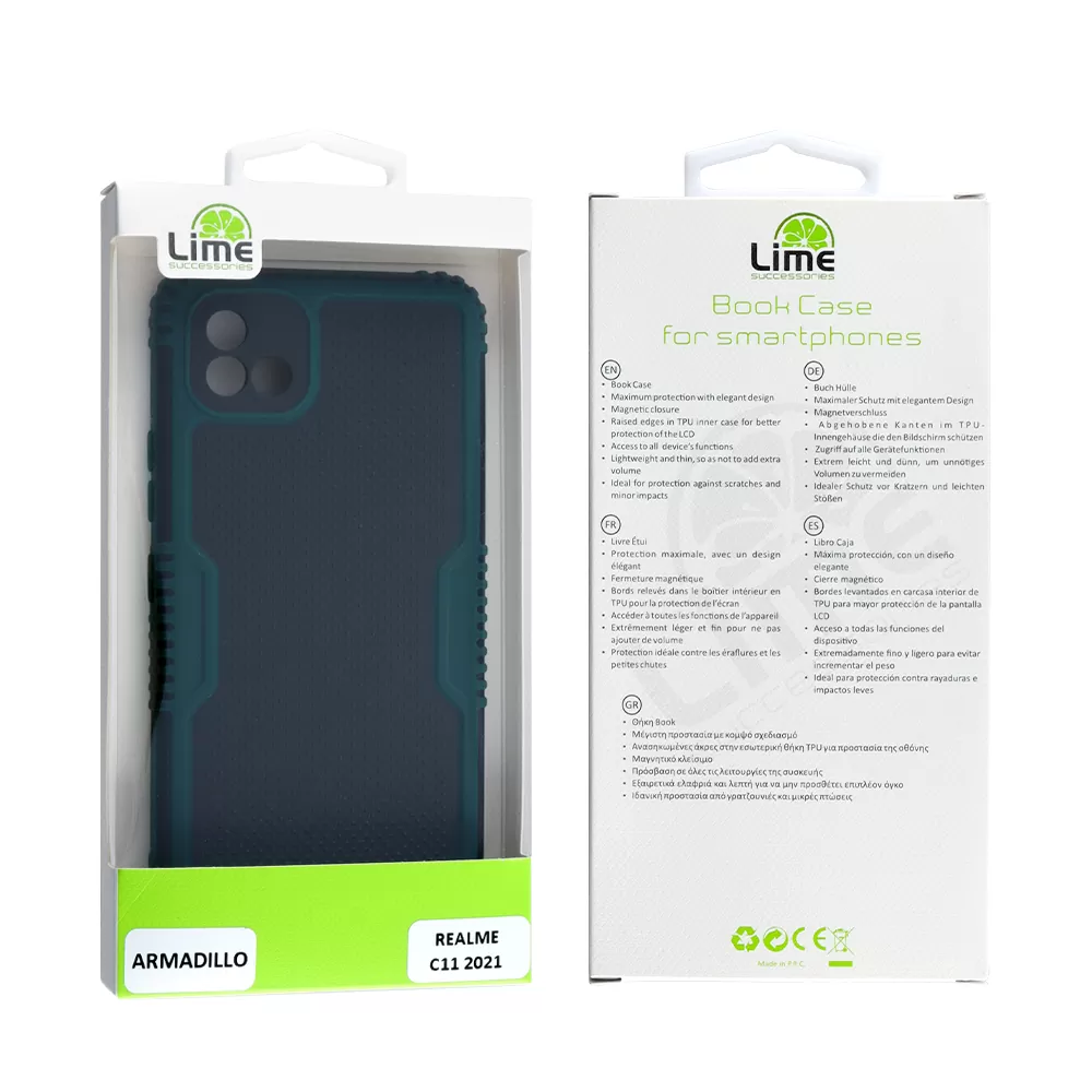 LIME ARMADILLO ΘΗΚΗ REALME C11 2021 6.52in  FULL CAMERA PROTECTION GREEN - Image 2