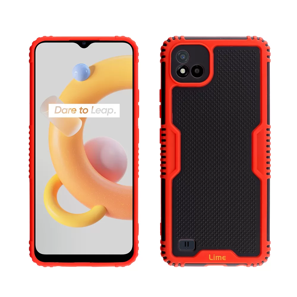 LIME ARMADILLO ΘΗΚΗ REALME C11 2021 6.52in  FULL CAMERA PROTECTION RED - Image 4