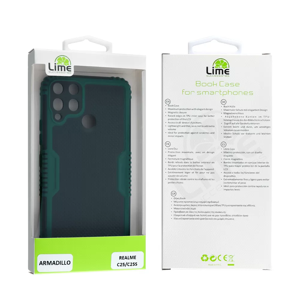 LIME ARMADILLO ΘΗΚΗ REALME C25/C25s 6.5in  FULL CAMERA PROTECTION GREEN - Image 2
