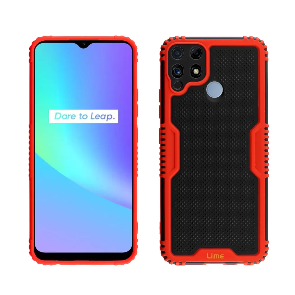 LIME ARMADILLO ΘΗΚΗ REALME C25/C25s 6.5in  FULL CAMERA PROTECTION RED - Image 4