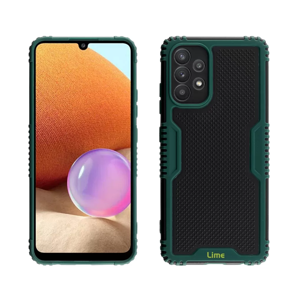 LIME ARMADILLO ΘΗΚΗ SAMSUNG A32 4G A325 6.4in  FULL CAMERA PROTECTION GREEN - Image 4