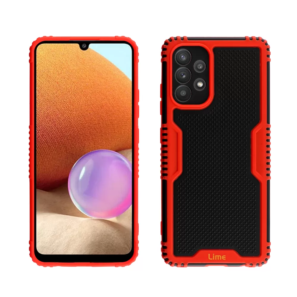 LIME ARMADILLO ΘΗΚΗ SAMSUNG A32 4G A325 6.4in  FULL CAMERA PROTECTION RED - Image 4