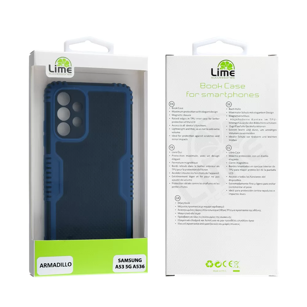 LIME ARMADILLO ΘΗΚΗ SAMSUNG A53 5G A536 6.5in  FULL CAMERA PROTECTION BLUE - Image 2