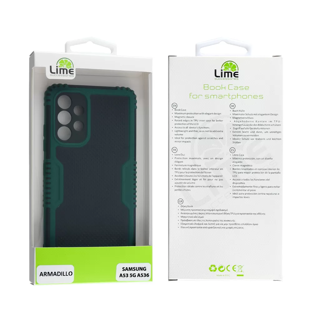 LIME ARMADILLO ΘΗΚΗ SAMSUNG A53 5G A536 6.5in  FULL CAMERA PROTECTION GREEN - Image 2