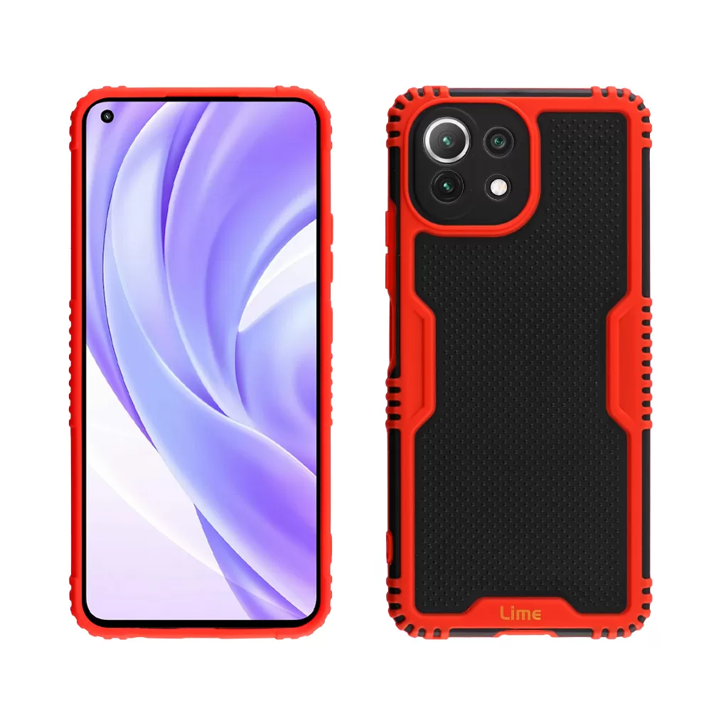 LIME ARMADILLO ΘΗΚΗ XIAOMI MI 11 LITE 4G/MI 11 LITE 5G 6.55in  FULL CAMERA PROTECTION RED - Image 4