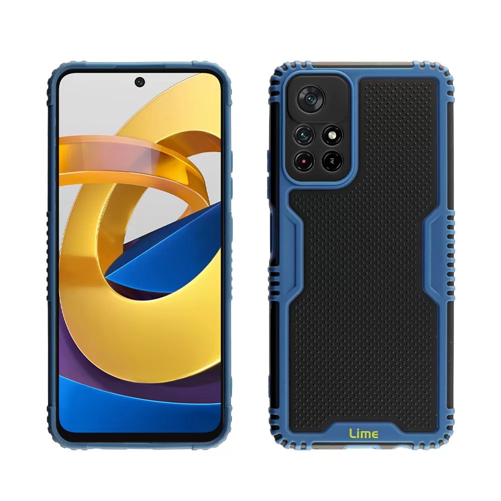 LIME ARMADILLO ΘΗΚΗ XIAOMI POCO M4 PRO 5G/REDMI NOTE 11T 5G 6.6in  FULL CAMERA PROTECTION BLUE - Image 4