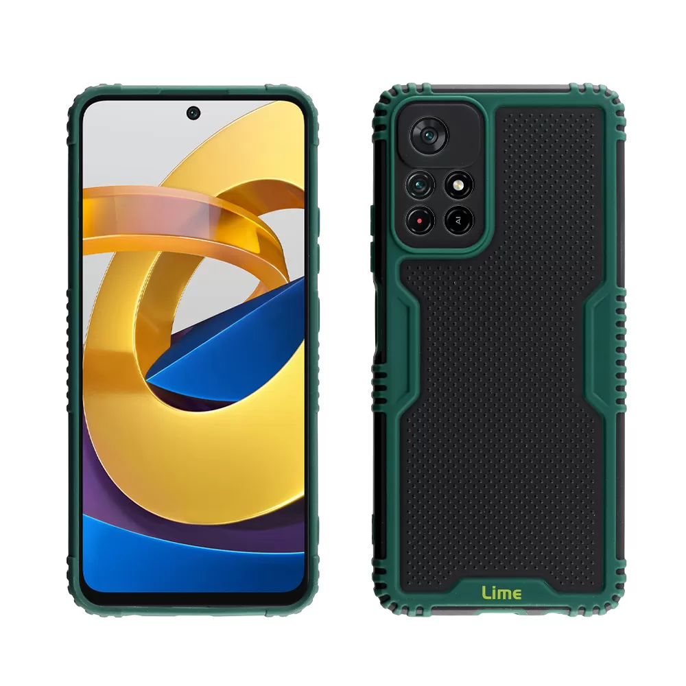 LIME ARMADILLO ΘΗΚΗ XIAOMI POCO M4 PRO 5G/REDMI NOTE 11T 5G 6.6in  FULL CAMERA PROTECTION GREEN - Image 4