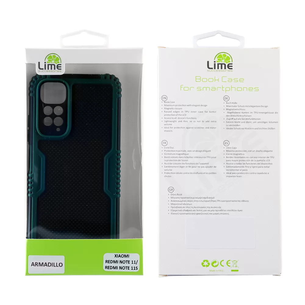 LIME ARMADILLO ΘΗΚΗ XIAOMI REDMI NOTE 11/REDMI NOTE 11S 6.43in  FULL CAMERA PROTECTION GREEN - Image 2