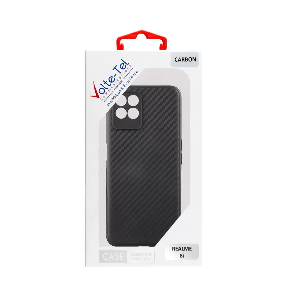VOLTE-TEL CARBON ΘΗΚΗ REALME 8i 6.5in  CAMERA PROTECTIVE BLACK - Image 3