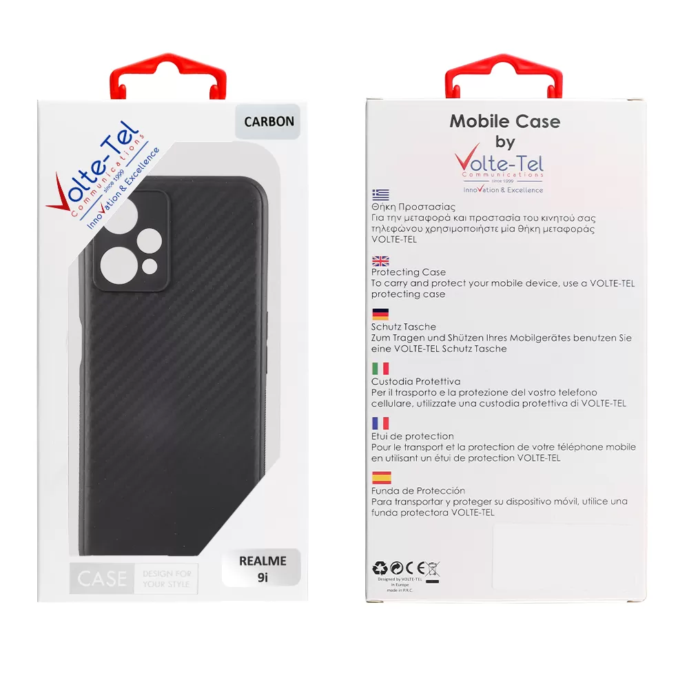 VOLTE-TEL CARBON ΘΗΚΗ REALME 9i 6.6in  CAMERA PROTECTIVE BLACK - Image 2