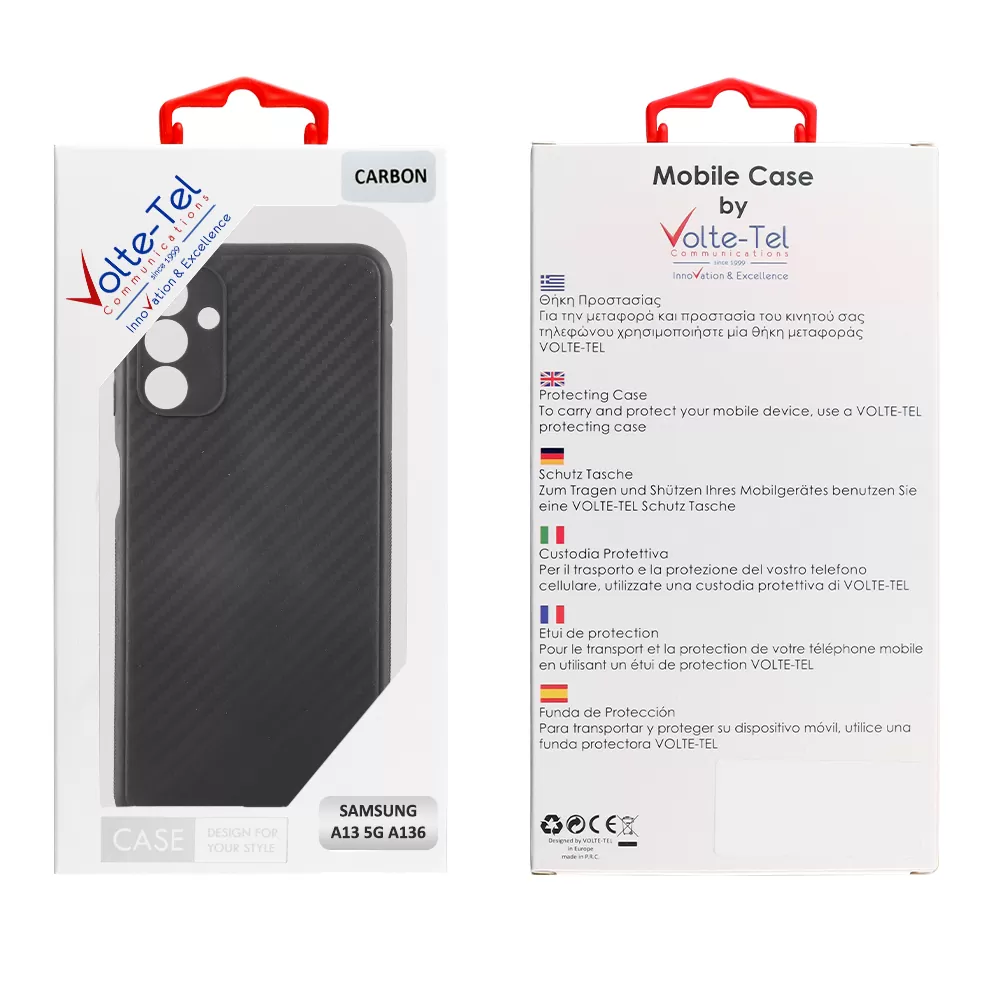 VOLTE-TEL CARBON ΘΗΚΗ SAMSUNG A04s A047/A13 5G A136U 6.5in  CAMERA PROTECTIVE BLACK - Image 2