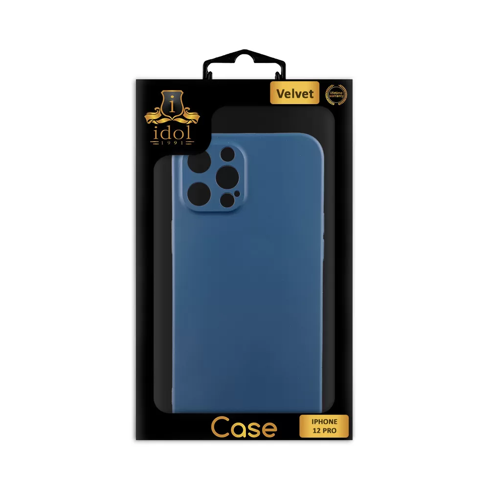 IDOL 1991 VELVET TPU ΘΗΚΗ IPHONE 12 PRO 6.1in 4 SIDE FULL CAMERA PROTECTION BLUE - Image 2