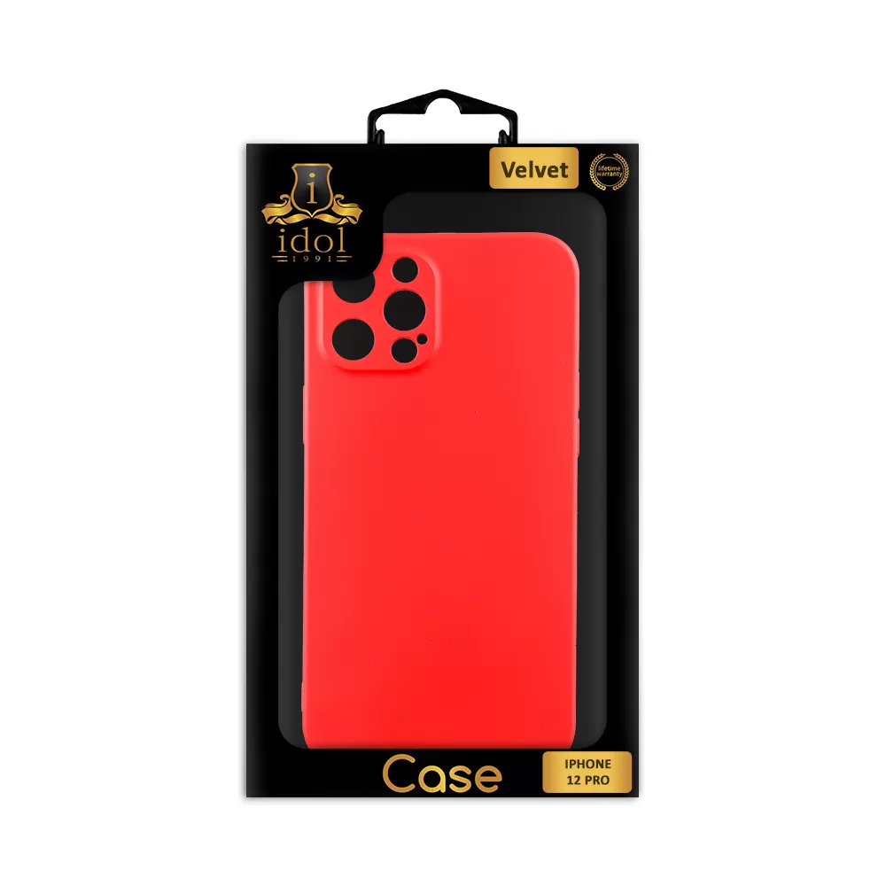 IDOL 1991 VELVET TPU ΘΗΚΗ IPHONE 12 PRO 6.1in 4 SIDE FULL CAMERA PROTECTION RED - Image 2