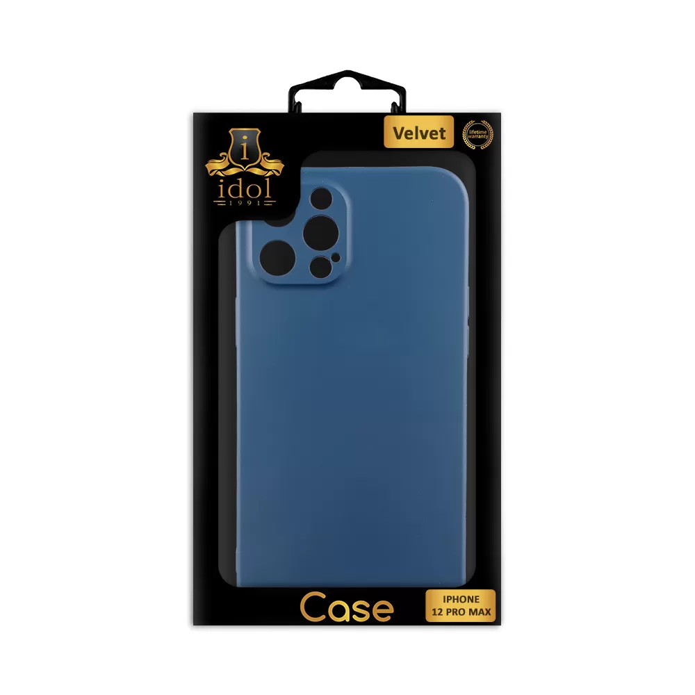 IDOL 1991 VELVET TPU ΘΗΚΗ IPHONE 12 PRO MAX 6.7in 4 SIDE FULL CAMERA PROTECTION BLUE - Image 2