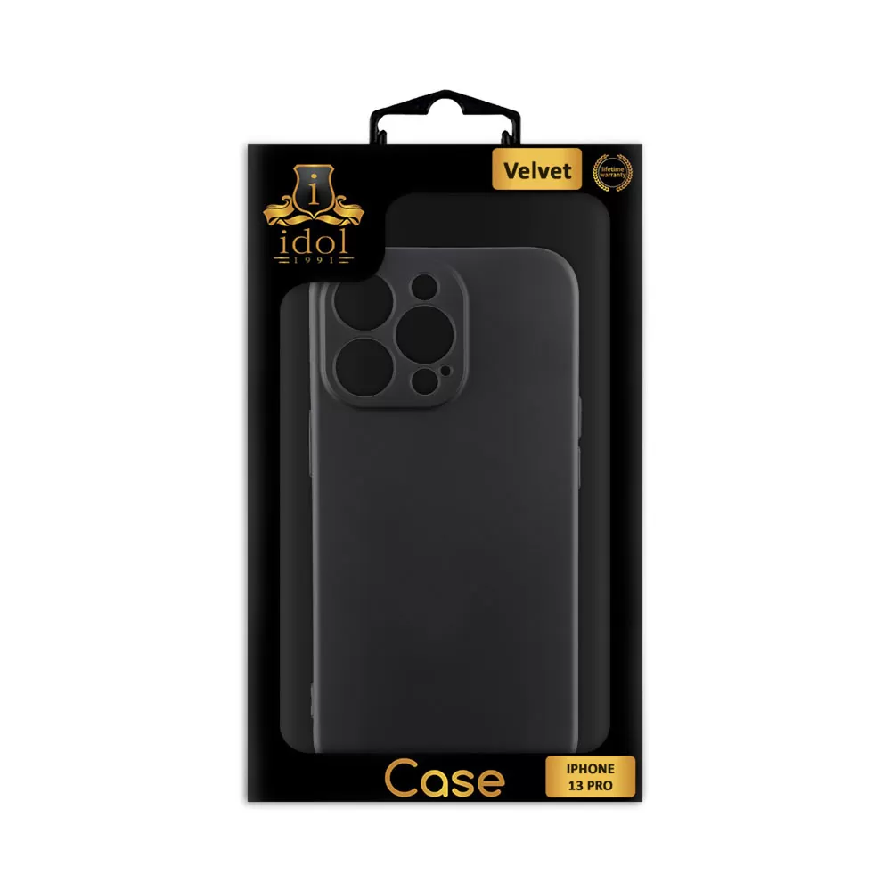 IDOL 1991 VELVET TPU ΘΗΚΗ IPHONE 13 PRO 6.1in 4 SIDE FULL CAMERA PROTECTION BLACK - Image 2