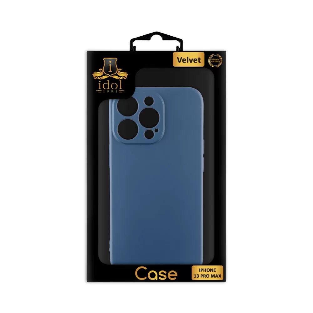 IDOL 1991 VELVET TPU ΘΗΚΗ IPHONE 13 PRO MAX 6.7in 4 SIDE FULL CAMERA PROTECTION BLUE - Image 2