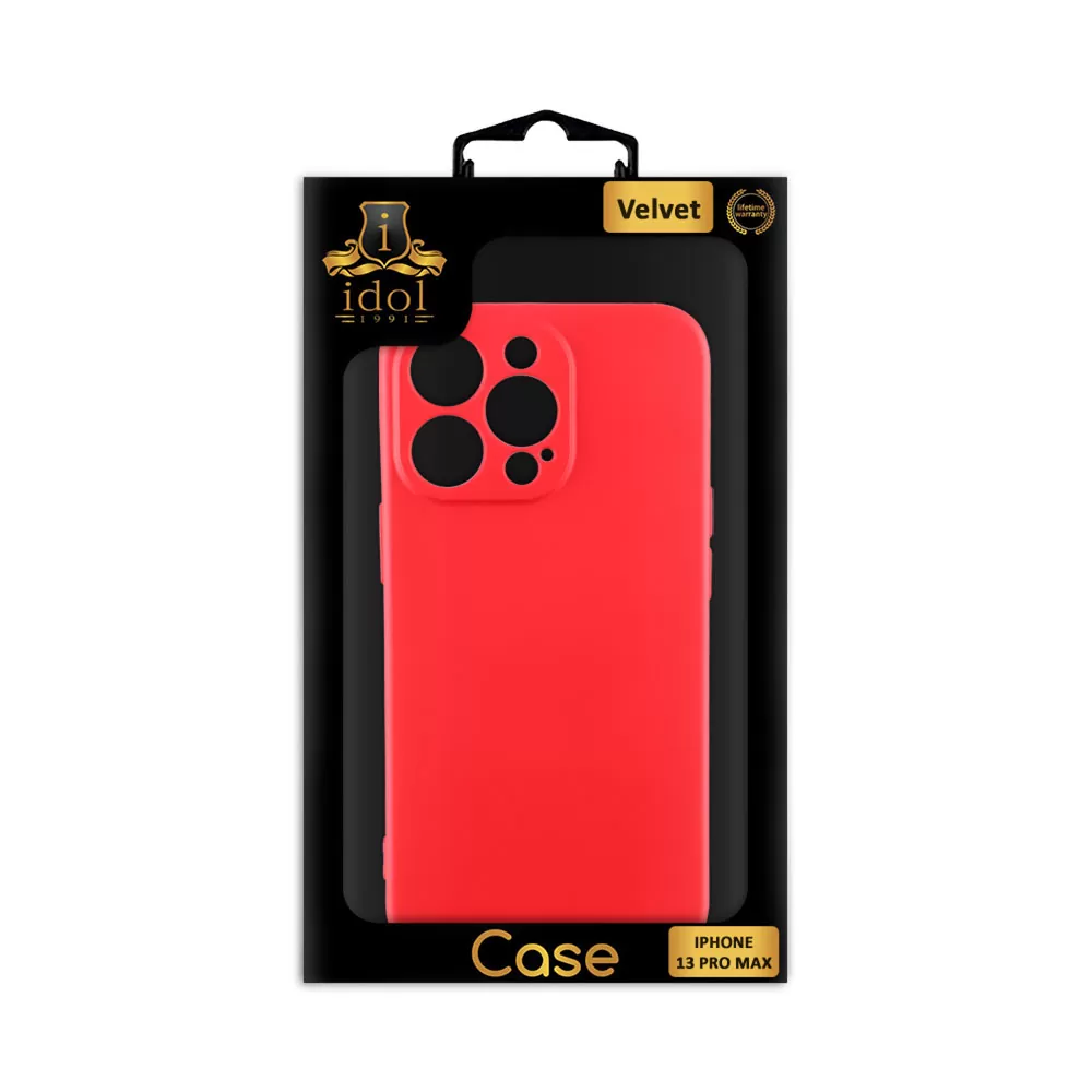 IDOL 1991 VELVET TPU ΘΗΚΗ IPHONE 13 PRO MAX 6.7in 4 SIDE FULL CAMERA PROTECTION RED - Image 2