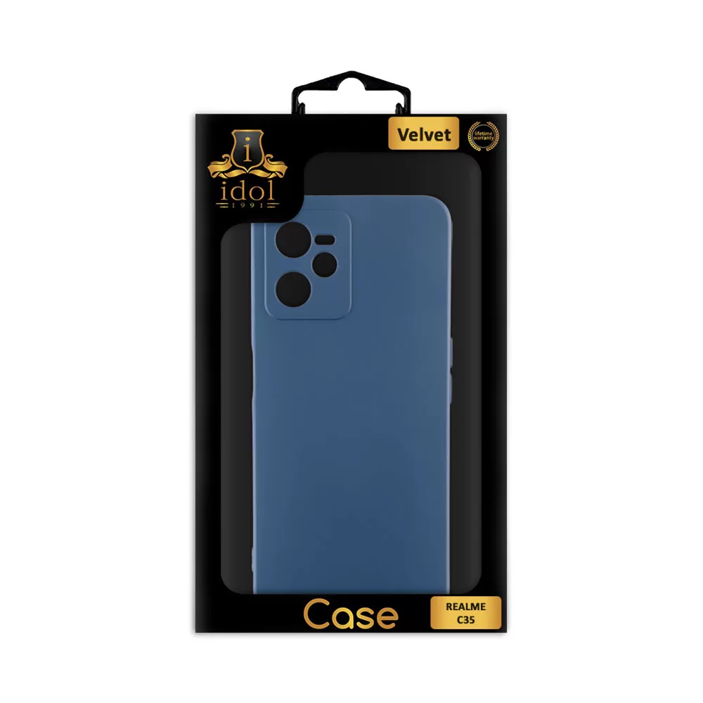 IDOL 1991 VELVET TPU ΘΗΚΗ REALME C35 6.6in 4 SIDE FULL CAMERA PROTECTION BLUE - Image 2