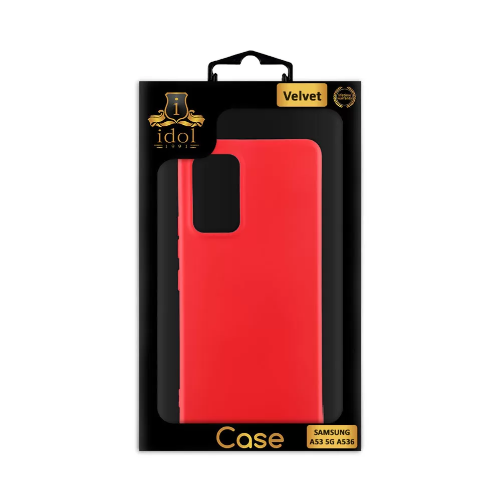 IDOL 1991 VELVET TPU ΘΗΚΗ SAMSUNG A53 5G A536 6.5in 4 SIDE CAMERA GUARD PROTECTION RED - Image 2