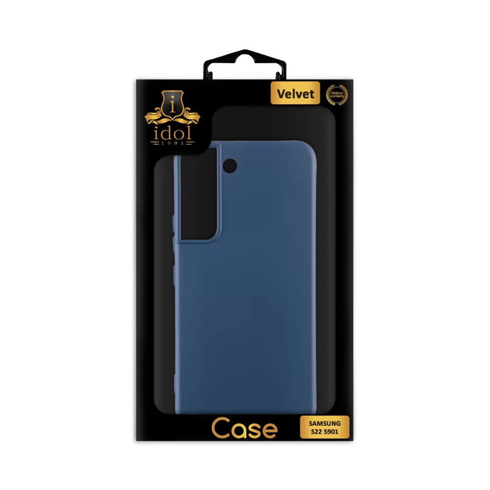 IDOL 1991 VELVET TPU ΘΗΚΗ SAMSUNG S22 5G S901 6.1in 4 SIDE CAMERA GUARD PROTECTION BLUE - Image 2