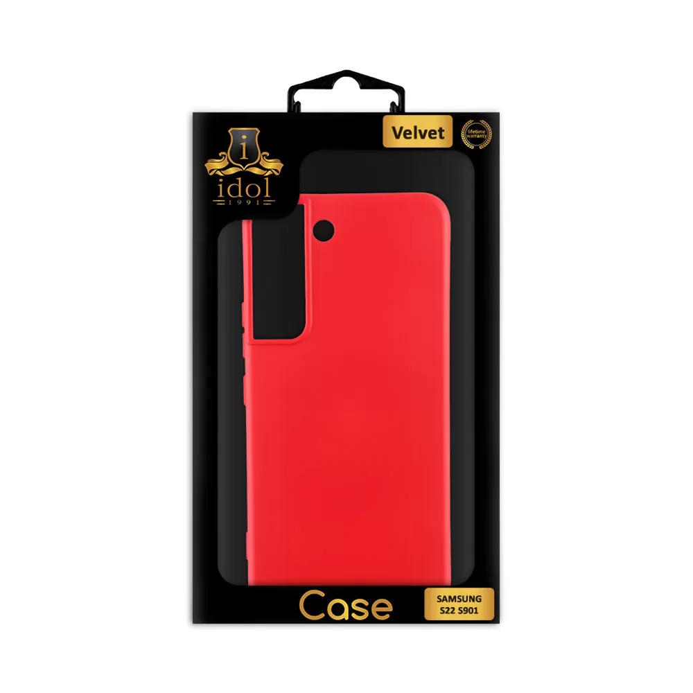 IDOL 1991 VELVET TPU ΘΗΚΗ SAMSUNG S22 5G S901 6.1in 4 SIDE CAMERA GUARD PROTECTION RED - Image 2
