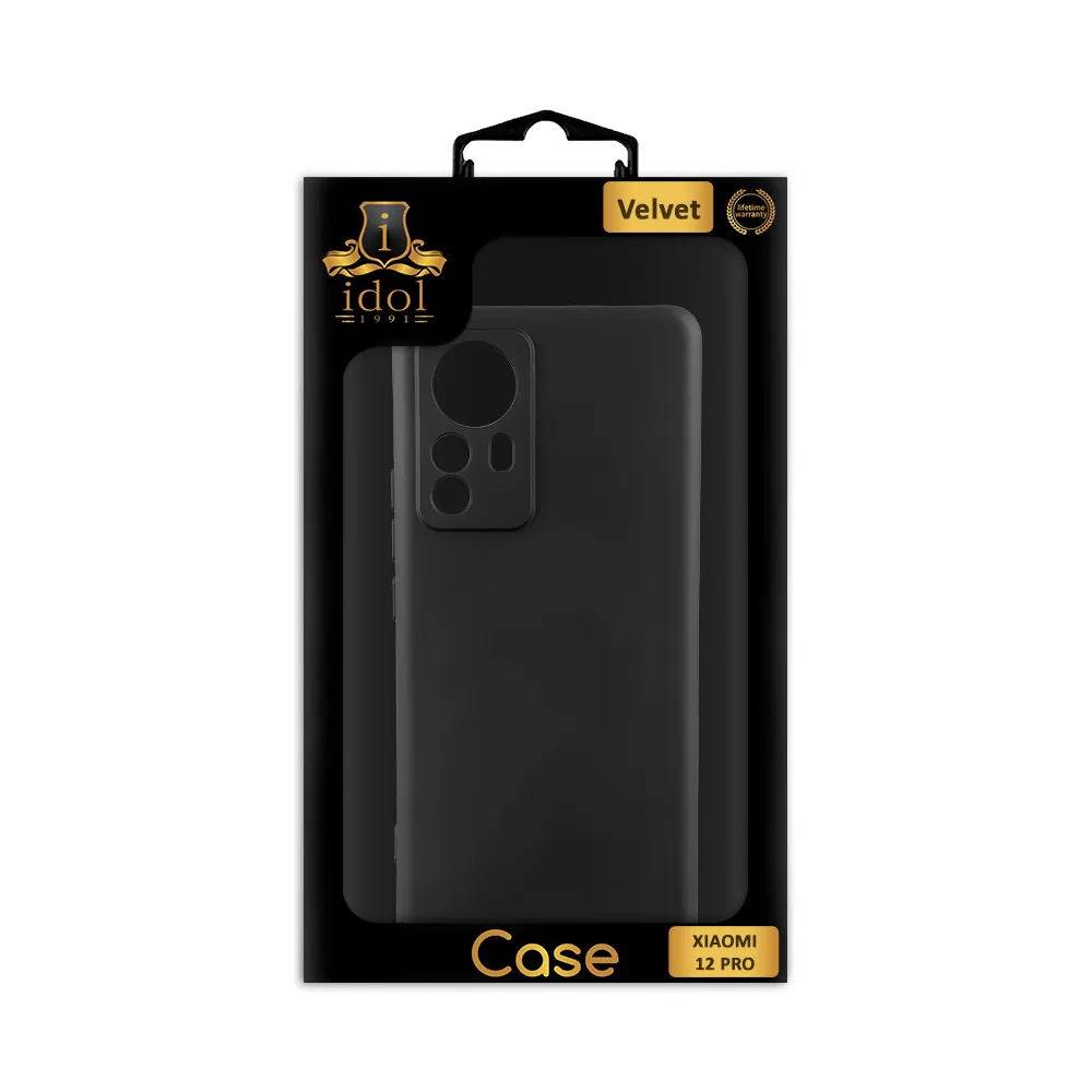 IDOL 1991 VELVET TPU ΘΗΚΗ XIAOMI 12 PRO 6.73in 4 SIDE FULL CAMERA PROTECTION BLACK - Image 2