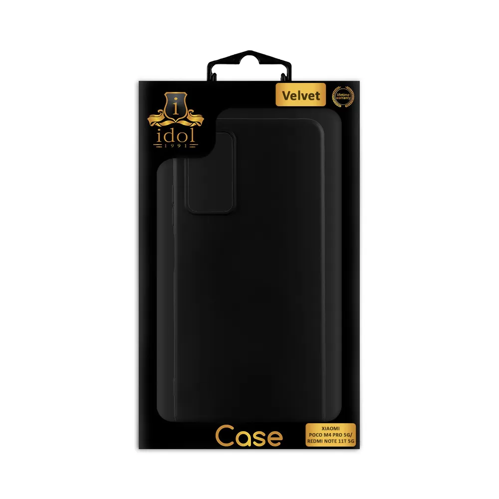 IDOL 1991 VELVET TPU ΘΗΚΗ XIAOMI POCO M4 PRO 5G/REDMI NOTE 11T 5G 6.6in 4 SIDE CAMERA GUARD PROTECTION BLACK - Image 2