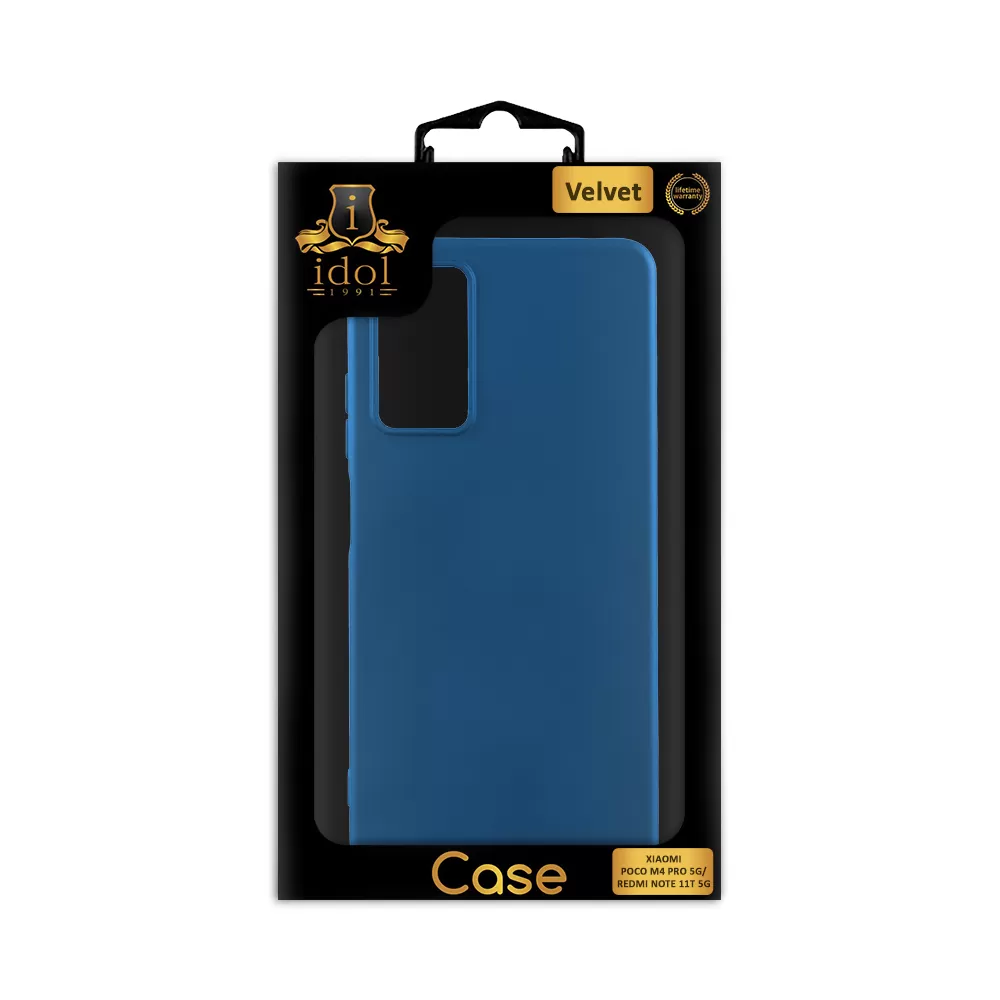 IDOL 1991 VELVET TPU ΘΗΚΗ XIAOMI POCO M4 PRO 5G/REDMI NOTE 11T 5G 6.6in 4 SIDE CAMERA GUARD PROTECTION BLUE - Image 2