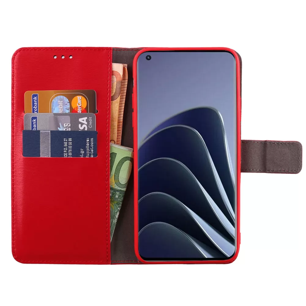 VOLTE-TEL ALLURE ΘΗΚΗ ONEPLUS 10 PRO 6.7in  MAGNET BOOK STAND CLIP FULL CAMERA PROTECTION RED - Image 3