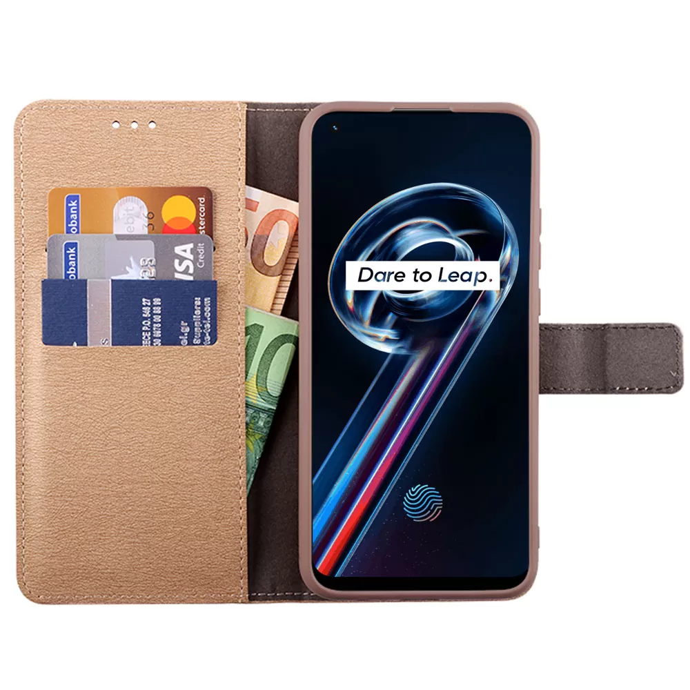 VOLTE-TEL ALLURE ΘΗΚΗ REALME 9 5G/9 PRO 5G 6.6in MAGNET BOOK STAND CLIP GOLD - Image 3