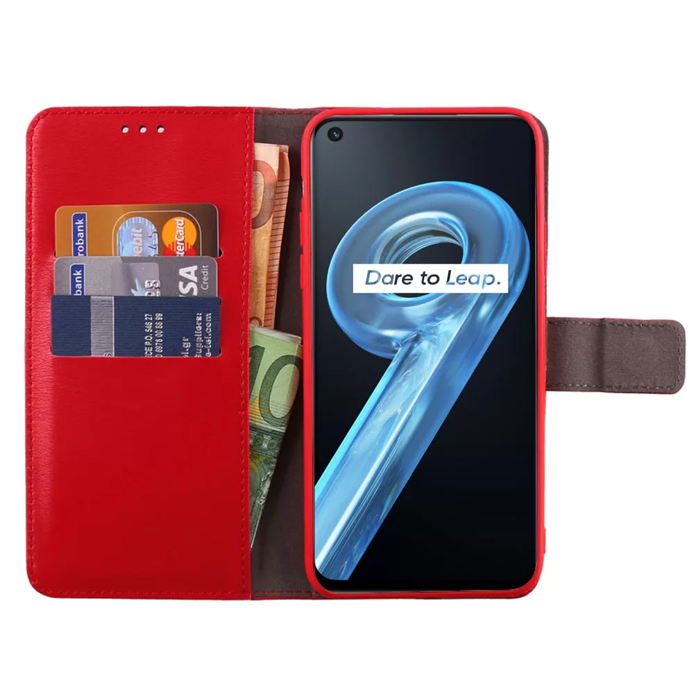 VOLTE-TEL ALLURE ΘΗΚΗ REALME 9i 6.6in  MAGNET BOOK STAND CLIP RED - Image 3