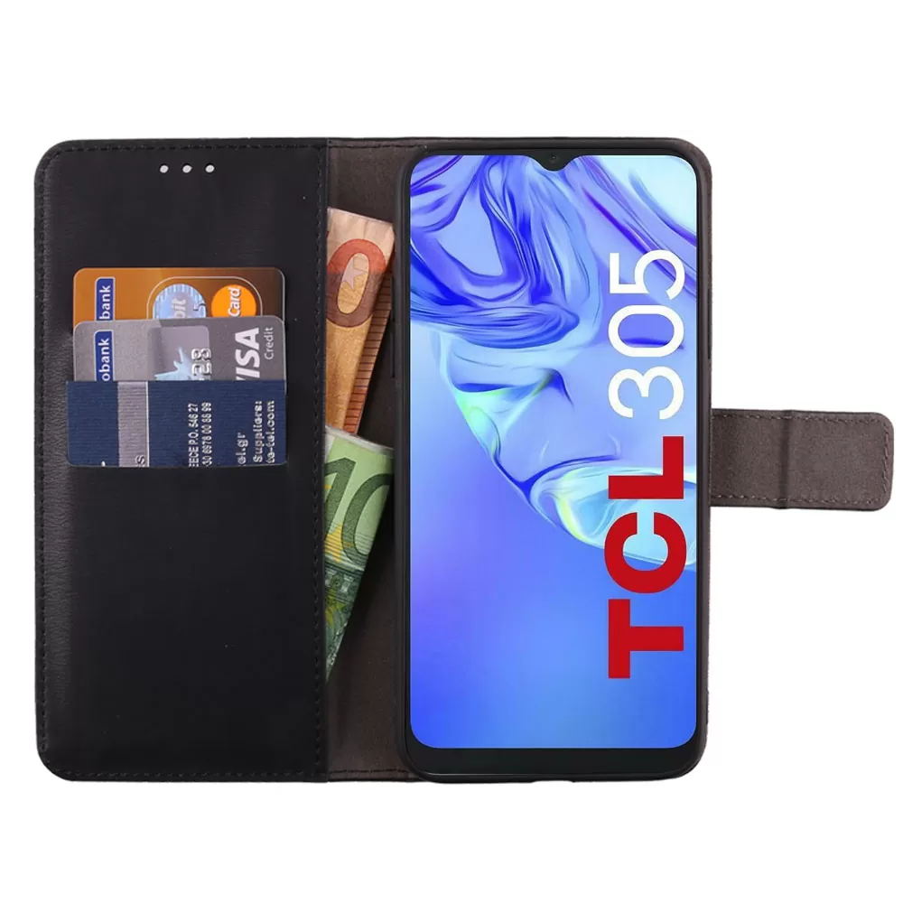 VOLTE-TEL ALLURE ΘΗΚΗ TCL 305/306/30E/30 SE 6.52in  MAGNET BOOK STAND CLIP BLACK - Image 3