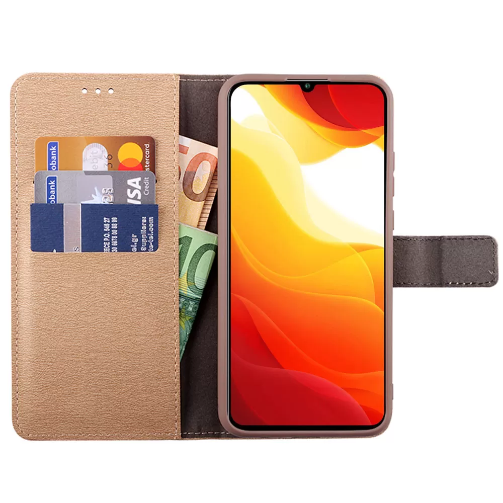 VOLTE-TEL ALLURE ΘΗΚΗ XIAOMI MI 10 LITE 5G/ MI 10 LITE YOUTH/ MI 10 LITE ZOOM 6.57in  MAGNET BOOK STAND CLIP GOLD - Image 5