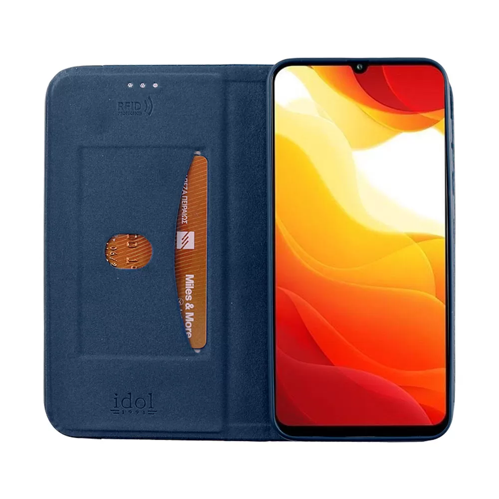 IDOL 1991 ELITE ΘΗΚΗ XIAOMI MI 10 LITE 5G/ MI 10 LITE YOUTH/ MI 10 LITE ZOOM 6.57in  ANTI-RFID BOOK STAND BLUE - Image 6