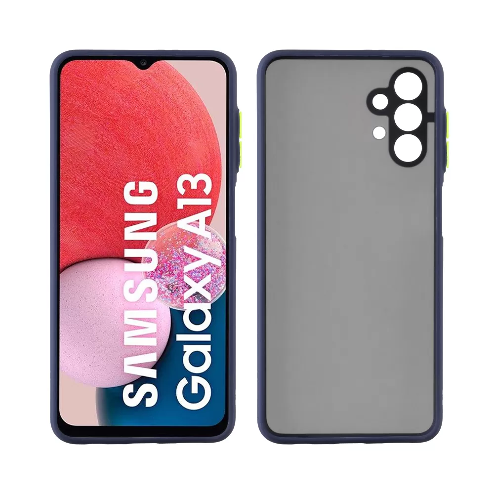 LIME HARDSHELL FUSION ΘΗΚΗ SAMSUNG A13 4G A135/A137 6.6in  FULL CAMERA PROTECTION BLUE WITH YELLOW KEYS - Image 6