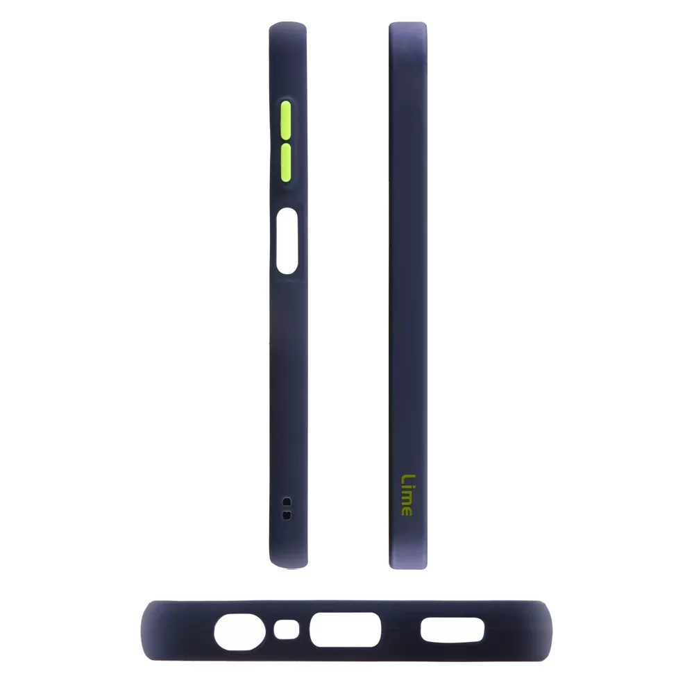 LIME HARDSHELL FUSION ΘΗΚΗ SAMSUNG A13 4G A135/A137 6.6in  FULL CAMERA PROTECTION BLUE WITH YELLOW KEYS - Image 3
